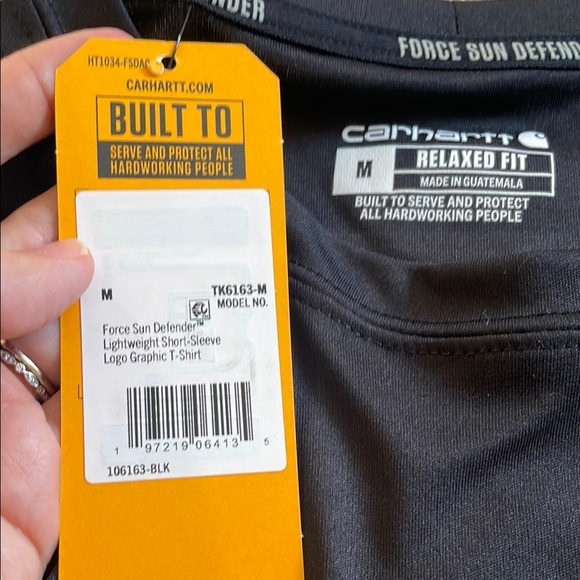 Carhartt Black Short Sleeve force sun defender - Picture 3 of 4